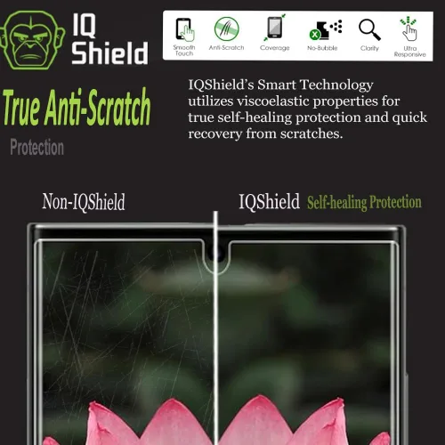 Miniatura 4 de IQShield Paquete de 2 protectores de pantalla para Samsung Galaxy S23 Ultra: película de TPU transparente, instalación sin burbujas, resistente a