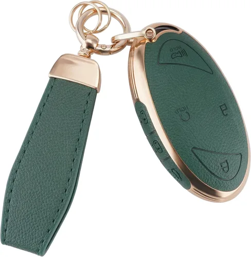 Miniatura 14 de EKALA Funda para llavero Hyundai, funda de TPU suave para llavero con llavero de cuero para Hyundai Loniq 6 Grandeur GN7 KONA Elanrtra Santa Fe