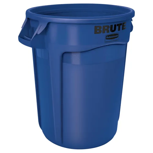 Miniatura 37 de Rubbermaid Commercial Products BRUTE - Bote de basura redondo resistente, 20 galones, azul, para paisajistas/sitios