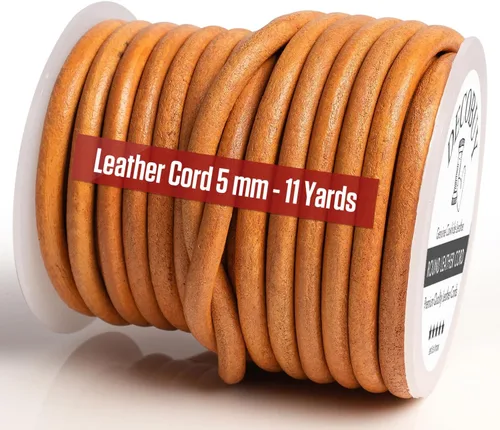 Miniatura 19 de Cordón de cuero redondo de 1 mm, cuerda de 27 yardas para hacer joyas, pulseras, collares, trenzado Kumihimo, envolturas, manualidades, pasatiempos