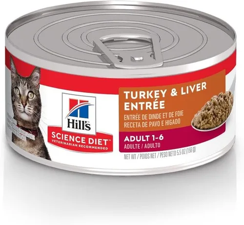 Miniatura 10 de Hill's Science Diet Adulto 1-6, Nutrición Premium para Adultos 1-6, Alimento Húmedo para Gatos, Pollo Picado, Lata de 5 oz, Caja de 24