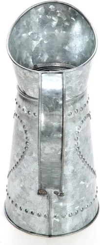 Miniatura 9 de Hosley Jarrón de metal galvanizado de 9.25 pulgadas – Jarrón rústico de arreglo floral de granja para decoración del hogar, cocina, boda y eventos