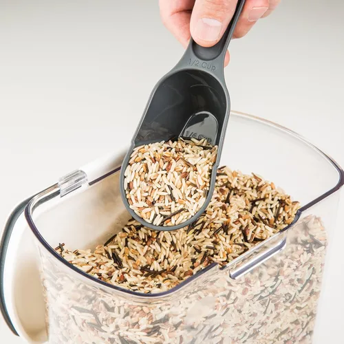 Miniatura 4 de PrepWorks PKS-120 - Contenedor de plástico ProKeeper de almacenamiento de grano de 2.5 cuartos de galón con tapa con bisagras, 1 pieza, transparente