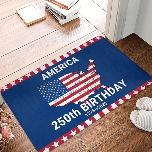 Miniatura 18 de Tapete de bienvenida con bandera americana, tapete suave para cocina, para exteriores, 4 de julio, lavable, decoración del hogar, 23.6 x 15.7