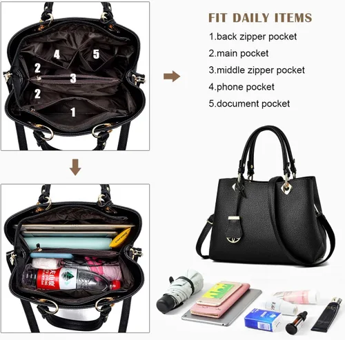 Miniatura 5 de Carteras y bolsos para mujer, bolso de mano de moda con asa superior