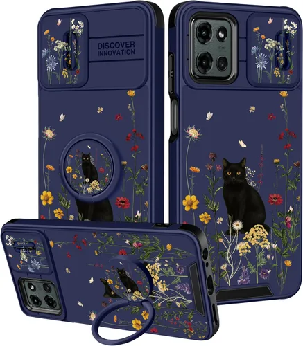 Miniatura 9 de para Moto G 5G 2023 funda - Cubierta de teléfono linda con corazón para mujeres y niñas, diseño único negro con cubierta deslizante para la cámara