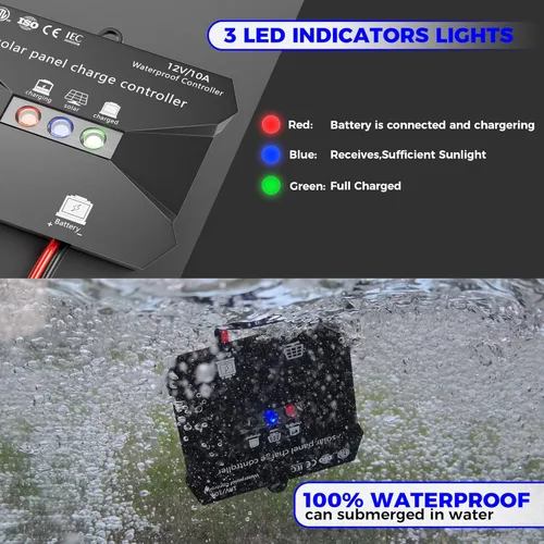 Miniatura 2 de Voltset - Kit de panel solar de 50 W 12 V, mantenedor de cargador de batería solar, panel solar impermeable + controlador de carga de actualización