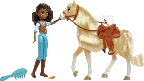Miniatura 2 de Mattel Spirit Untamed - Juego de muñeca y caballo de juguete, muñeca pequeña Pru de 7 pulgadas con 7 articulaciones móviles, Chica Linda