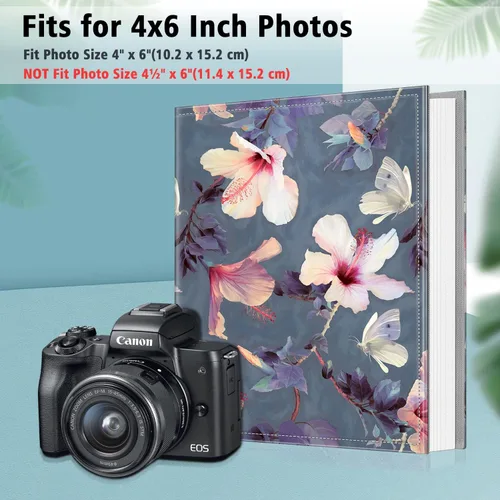 Miniatura 3 de Fintie - Álbum de fotos de 4x6 pulgadas, 600 bolsillos, álbum de gran capacidad con cubierta de libro para fotos familiares, bodas, aniversarios