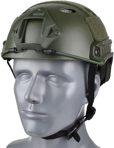 Miniatura 7 de Airsoft PJ Style - Casco táctico rápido para paintball Verde OD