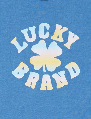 Miniatura 5 de Lucky Brand Conjunto de pijama holgado de 2 piezas para niña, Atardecer Ombre Lucky
