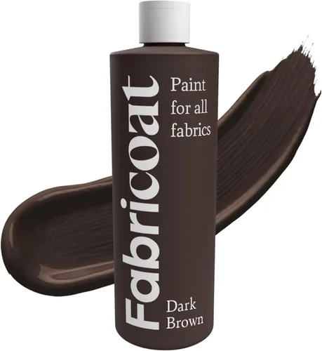 Fabricoat - Pintura de tela para muebles, 8.5 oz, marrón oscuro, restaura o cambia el color de sofás, sillas, tapicería, decoración textil,