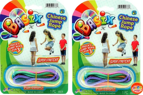 Miniatura 8 de Cuerda China Juego de Cuerda Elástica para Saltar para Niños y Adultos I de JA-RU Cuerda Elástica Colorida para Saltar para Niñas y Niños. Detalle