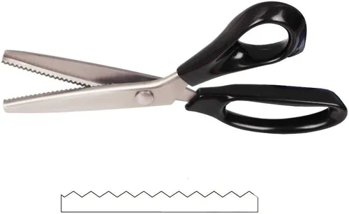Miniatura 13 de Tijeras profesionales de costura para costura, tijeras profesionales de acero inoxidable con agarre cómodo, cuchillas dentadas y festoneadas