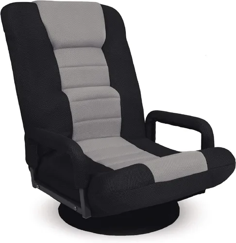 Miniatura 23 de Best Choice Products Silla Giratoria para Juegos de 360 Grados Silla de Piso Multiusos Mecedora para TV, Lectura, Jugar Videojuegos con Soporte
