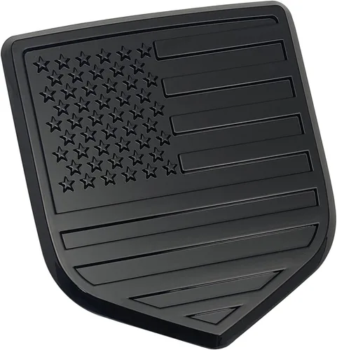 Miniatura 8 de Emblema de Bandera Americana para la puerta trasera RAM, emblema de bandera americana de ABS compatible con 2009-2018 Dodge RAM 1500 2500 3500 Línea