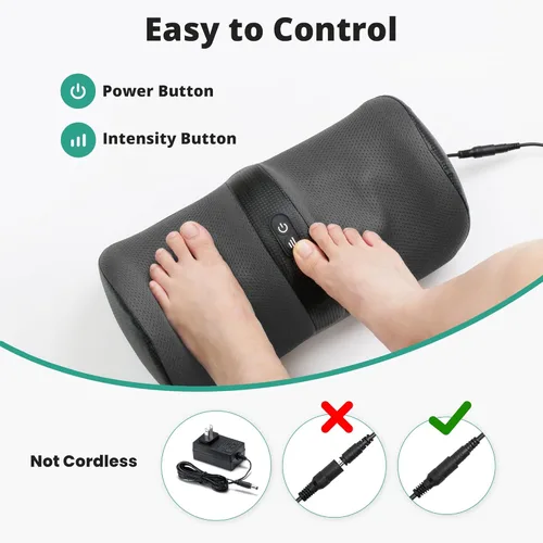 Miniatura 10 de Medcursor - Masajeador de pies Shiatsu con calor Masajeador de pies y pantorrillas con rodillo de masaje, masaje profundo para fascitis plantar