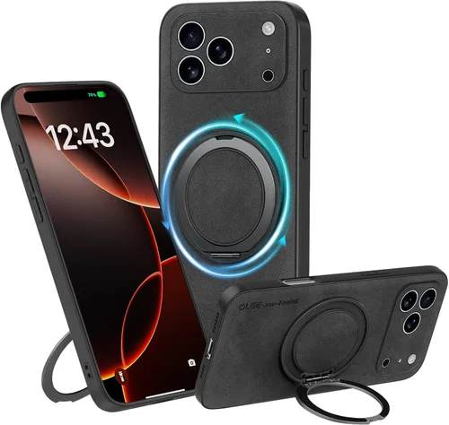 Miniatura 9 de Funda de silicona con soporte para iPhone 17 Pro [compatible con MagSafe] [Protección completa de la cámara] (6.3 pulgadas 2025), fundas de teléfono