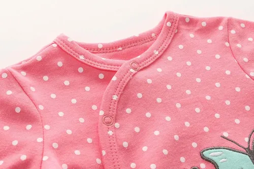 Miniatura 2 de Kiddiezoom Mameluco de algodón con pies de ajuste cómodo para bebés y niños pequeños