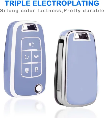 Miniatura 43 de XIYANG TRADE Funda para llavero Chevy con llavero, funda de TPU suave para llave de protección completa para Camaro Cruze Equinox Malibu Impala