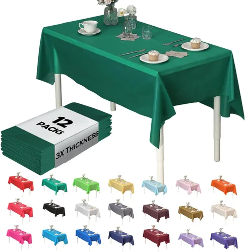 Miniatura 44 de Paquete de 12 manteles de plástico resistentes, reutilizables., Azul Royal Azul real