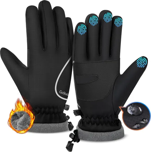Guantes de invierno para mujeres y hombres, impermeables y cálidos, guantes sensibles al tacto para ciclismo, correr, trabajar, actividades al aire