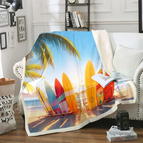 Miniatura 14 de Manta de olas oceánicas para cama, silla, retro, brújula, velero, manta náutica para decoración de dormitorio de niños, manta de vellón marino