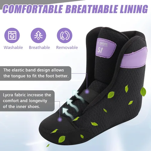 Miniatura 4 de Patines en línea para niños, niñas y niños, 4 tamaños ajustables con ruedas de luz completa para mujeres y hombres, carcasa exterior duradera