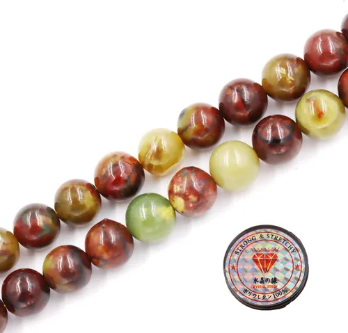 Miniatura 29 de Cuentas de piedras preciosas para la fabricación de joyas, cuentas de monedas facetadas de piedra natural piedra de sangre africana de 0.236 in