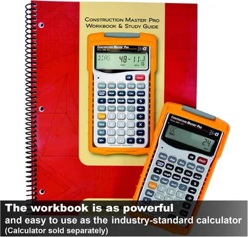 Miniatura 6 de Calculated Industries Calculadora de estimador de materiales (4019) + libro de trabajo y guía de estudio de Construction Master Pro (2140)