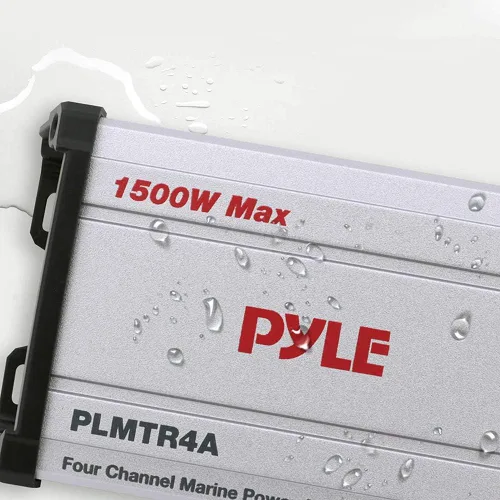 Miniatura 7 de Pyle Receptor amplificador marino de 4 canales de 1500 W - Subwoofer de audio de grado marino impermeable y resistente a la intemperie - para barco