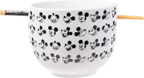 Miniatura 18 de Silver Buffalo Disney Lady and the Tramp Eating Noodles Chinese Love - Cuenco de ramen de cerámica con palillos, apto para microondas, 20 onzas