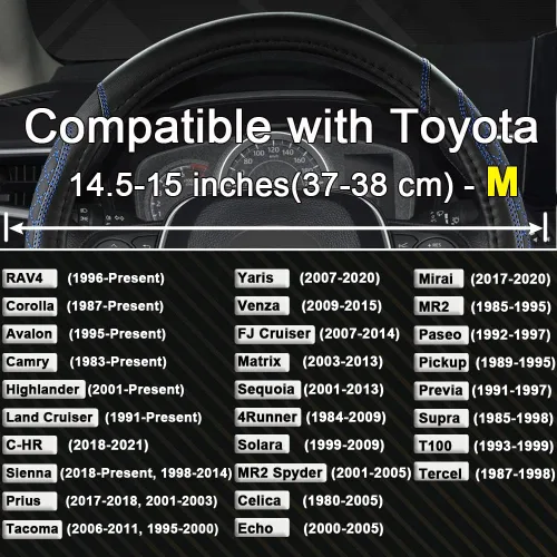Miniatura 2 de West Llama Funda personalizada para volante de automóvil para Toyota Rav4 Corolla Camry Highlander