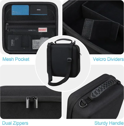 Miniatura 4 de BOVKE Funda para cámara de viaje Canon EOS Rebel T7/R50/R6 Mark II/R100/R50 V/T6/R8/R10/R5 Mark II/RP/R7/R5/T100 y otras cámaras réflex digitales