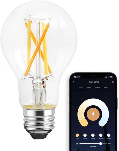 Miniatura 2 de Satco S11274 Starfish WiFi-Control A19 Bombilla LED inteligente blanca sintonizable, 7.5 vatios, 2200K-5000K