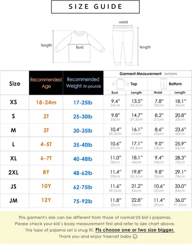 Miniatura 7 de VAENAIT BABY Toddler Kids Boys Girls 100 Cotton Jaws Truck Dino Snug fit Sleepwear Pajama Pjs Set