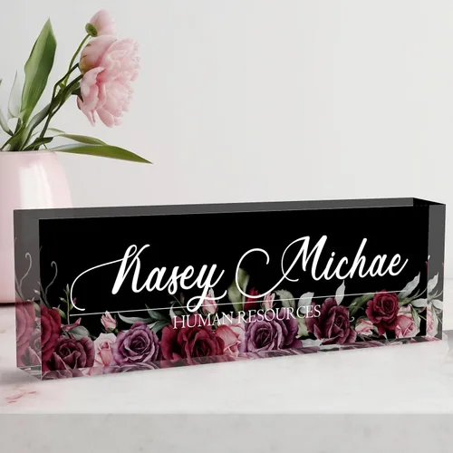 Miniatura 21 de Placa de Nombre Personalizada a Criterio, Placa de Escritorio de Acrílico, Decoración de Oficina para Mujeres y Hombres, Regalos de Agradecimiento