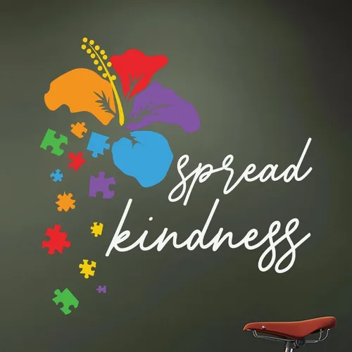 Difundir bondad autismo flores pegatinas de la pared de conciencia del autismo adhesivo para la pared autista apoyo rompecabezas piezas pegatinas
