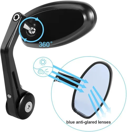 Miniatura 3 de Accesorios para motocicleta Espejo de extremo de manillar retrovisor para Yamaha FAZER 600 Cygnus 125 R1 2007 2008 R1 2008 NMAX 155 FZ25 SR 250