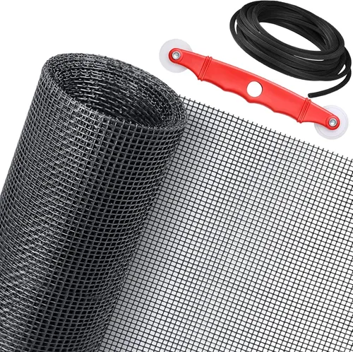 Miniatura 8 de Kit de Reemplazo de Malla para Ventana, Malla de Fibra de Vidrio de 48'' x 99'' con Herramienta Enrolladora y Cordón Retenedor de Malla, Malla