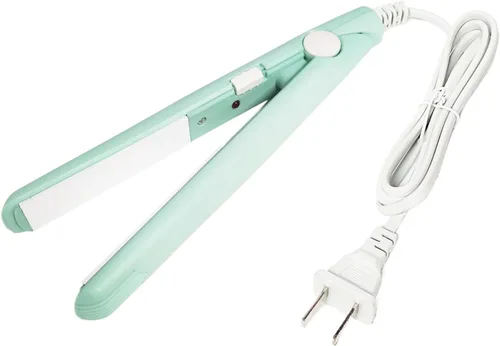 Miniatura 6 de Mini plancha de pelo 2 en 1 recto y rizado Plancha de cerámica turmalina placa 100-240V 20W US Plug (verde)