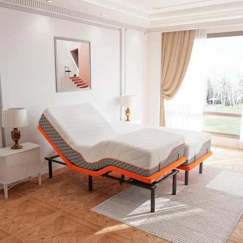 Miniatura 13 de ESHINE Base de cama ajustable Queen – Base ergonómica de cama de gravedad cero, inclinación de pie y cabeza, control por aplicación, control remoto
