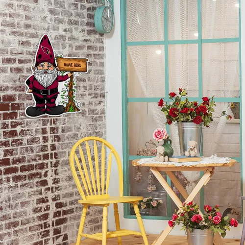 Miniatura 3 de Rico Industries NFL Football Arizona Cardinals - Banderín personalizado con gnomo, decoración para el hogar y la sala de estar, fieltro suave EZ