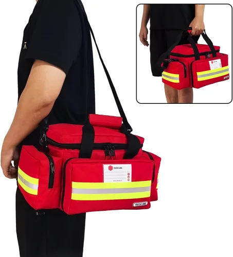 Miniatura 3 de REDCUBE Bolsa de emergencia – Bolsas de primeros auxilios vacías – Bolsa de primeros auxilios para traumas, kit profesional de múltiples Rojo