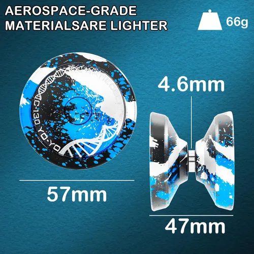 Miniatura 3 de C130 yoyo Profesional Sensible Yoyo Rodamiento para Principiantes Rodamiento No Sensible de Dedo Girar Yoyos Truco Yoyo Pro yoyos con Accesorios