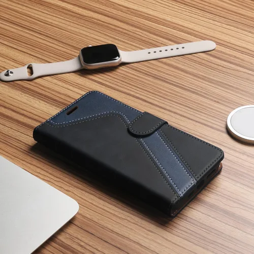 Miniatura 6 de Funda tipo cartera para Samsung Galaxy S22 Ultra, con bloqueo RFID, tarjetero de crédito, funda de piel sintética a juego para Samsung S22 Ultra