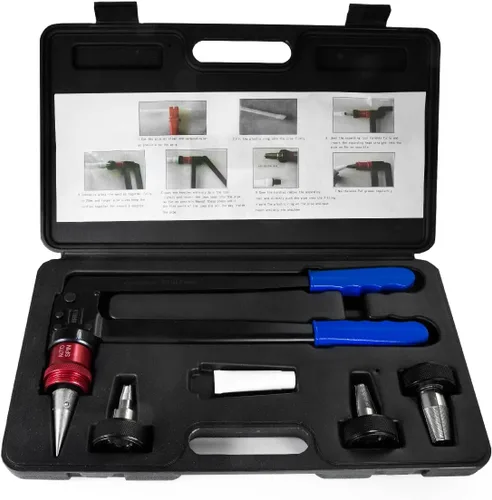 Miniatura 3 de EFIELD PEX Kit de herramientas de expansión de rotación automática con cabezales expansores de 1/2 pulgadas, 3/4 pulgadas y 1 pulgada, (TOOL022)