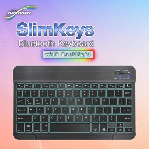 Miniatura 8 de BoxWave Teclado compatible con Samsung Galaxy Z Fold 4 - Teclado Bluetooth SlimKeys - con retroiluminación, LED delgado portátil de 7