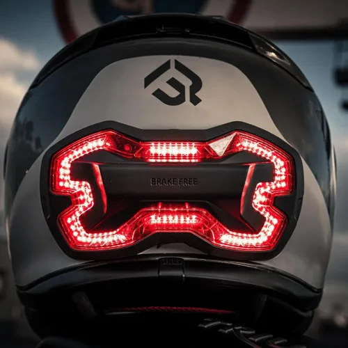 Miniatura 2 de Luz de Casco Brake Free - Luces Inteligentes Inalámbricas para Motocicleta - Luz LED para Casco de Motocicleta Resistente a la Intemperie - Diseño