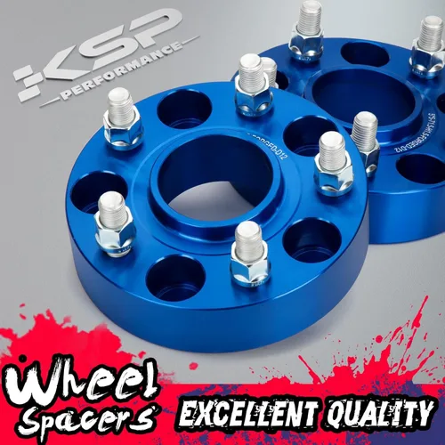 Miniatura 5 de KSP - Espaciadores de rueda de 5 x 5 para JK XK WJ WK, espaciadores de 2 pulgadas 5x127 con pernos 1/2-20 de 2.815 in, kit centrado en cubo para Azul